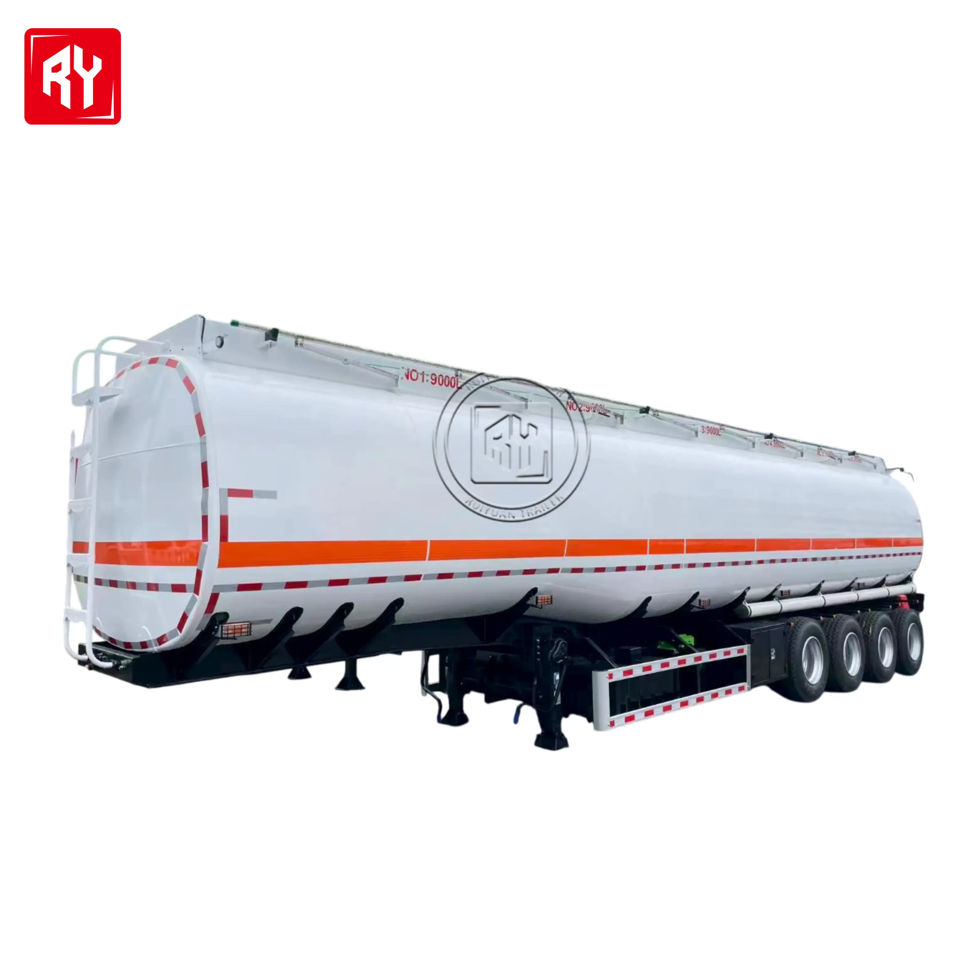 40000Liters 3 ایکسل آئل ایندھن ٹینکر ٹینک سیمی ٹریلر